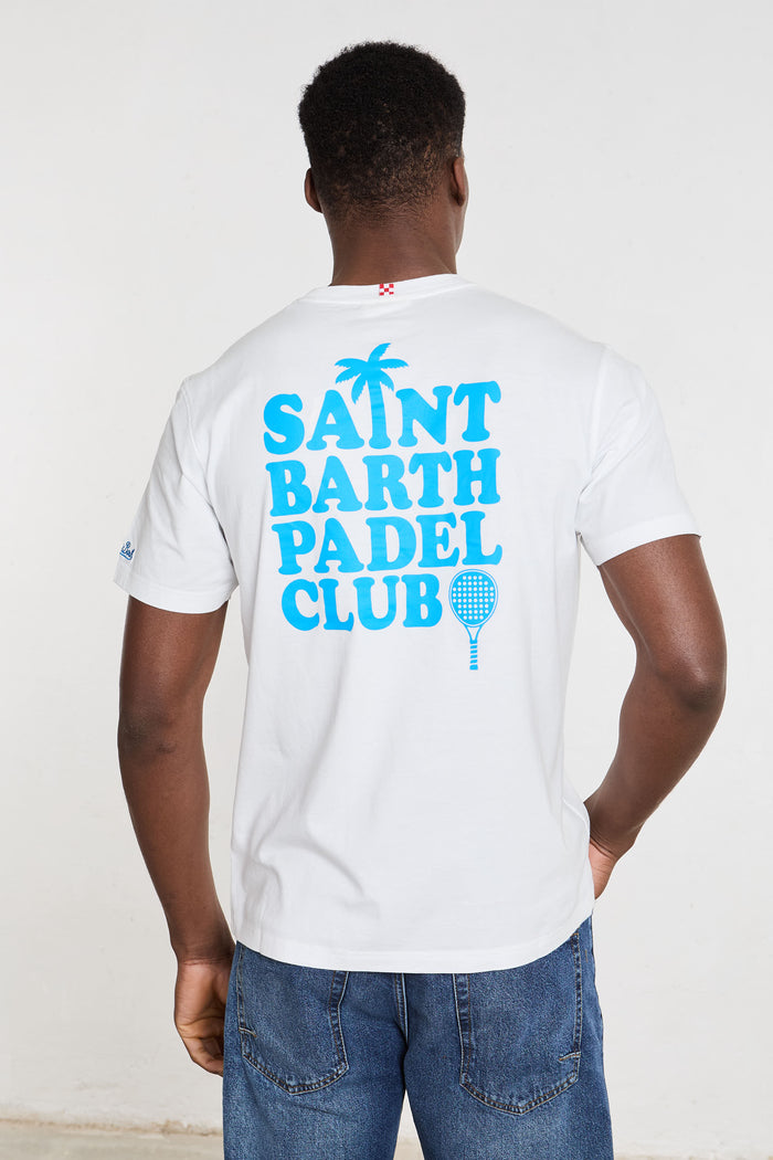 saint barth t shirt stampa padel club girocollo cotone colore bianco 8523