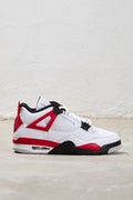Nike Sneakers 7854 Air Jordan 4 Retro 'Red Cement' in Pelle Bianco e Rosso