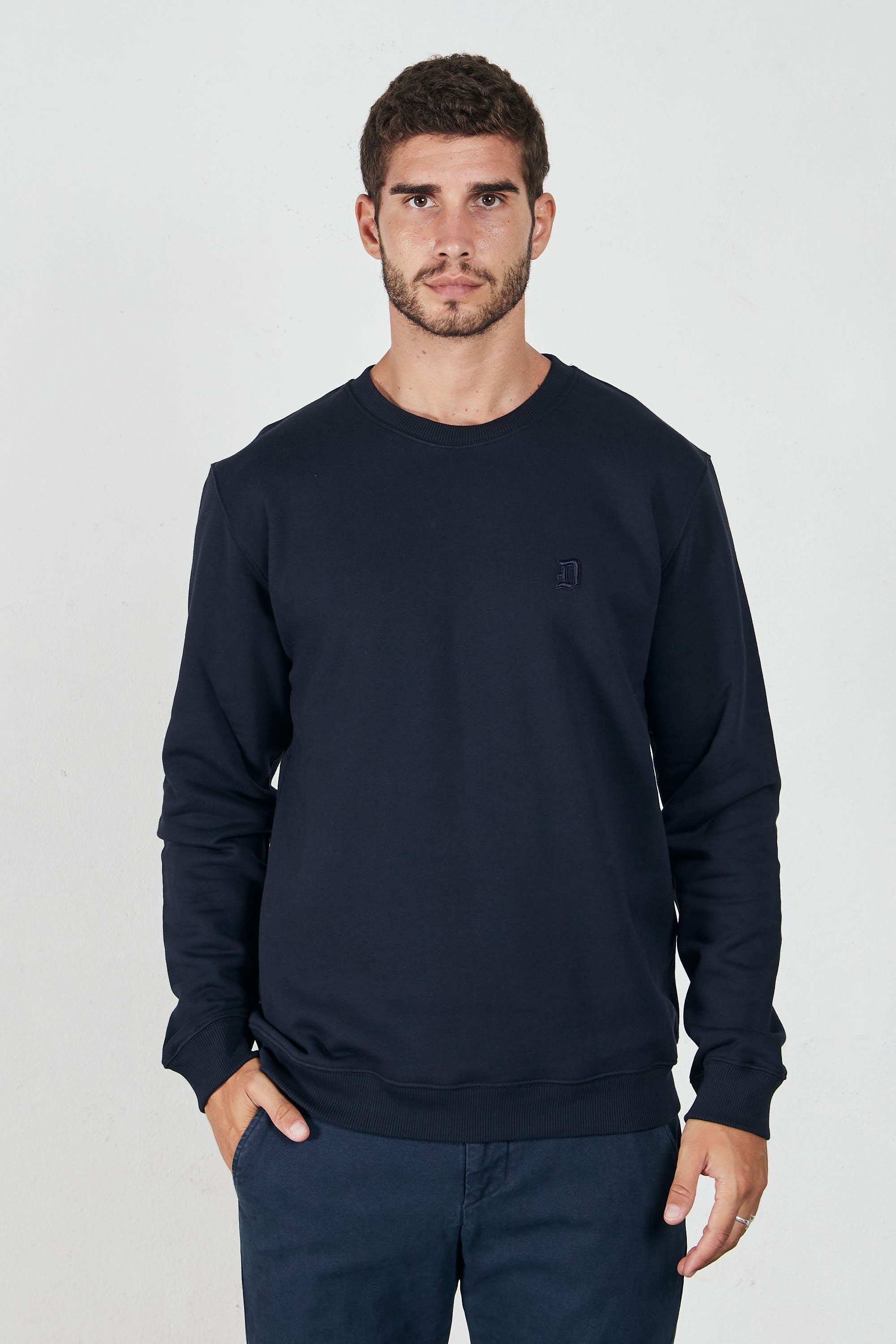 UOMO CP COMPANY T-SHIRT SEMPLICE BLU IN COTONE