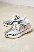 Adidas 7830 Sneakers Yeezy 350 Zebra Primeknit Colore Bianco Nero