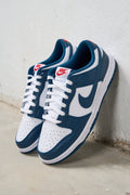 Nike 8712 Sneakers Dunk Low Pelle Colore Bianco/Blu