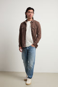 Bl'ker 3109 Camicia texana marrone maniche lunghe