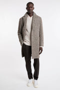 OutFit 4422 Cappotto in twill marrone e panna