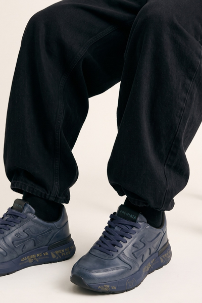 Premiata 4482 Sneakers Mick in pelle blu