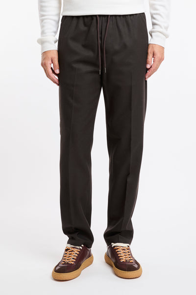 OutFit 4452 Dark brown drawstring trousers