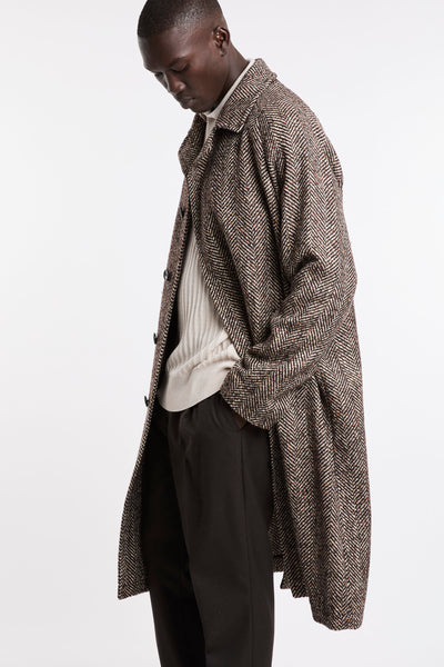 Tagliatore 4584 Cappotto spina di pesce marrone