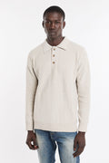 Hamaki-Ho 4297 Maglione polo in ciniglia stucco