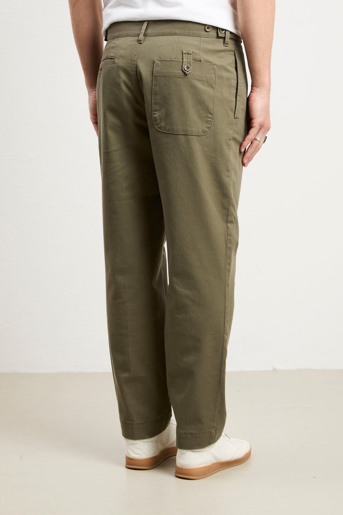 Reworked 3404 Green canvas trousers Reworked man