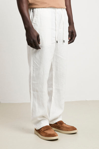 Keeling 3243 White Linen Trousers