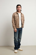 Hamaki-Ho 3182 Field jacket sabbia in alcantara