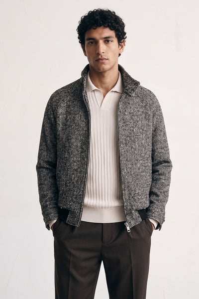 OutFit 4421 Bomber spinato blu