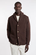 Kangra 4329 Shawl Collar Cardigan Dark Brown
