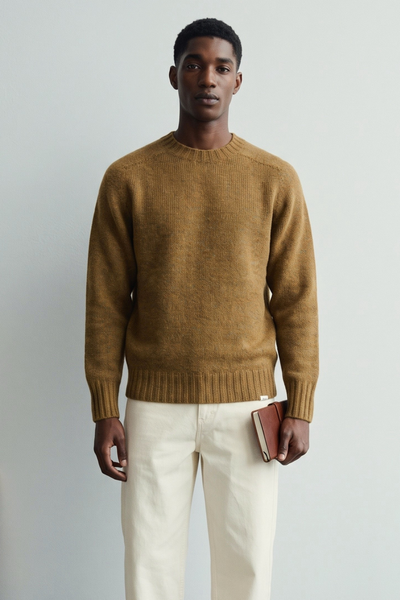 Roy Roger's 4529 Soft crew neck sweater tundra