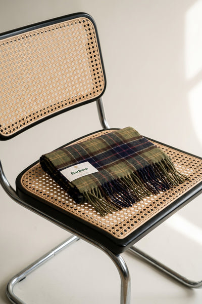 Barbour 4091 Sciarpa in tartan verde