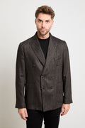 OutFit 2300 Giacca doppipetto marrone spinata