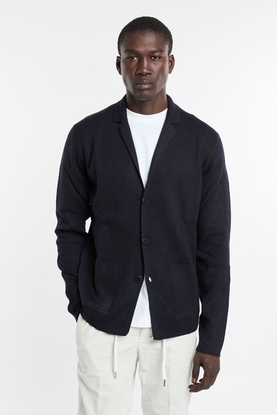 Hamaki-Ho 4296 Blazer in maglia rasata blu