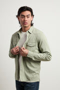 Bl'ker 3108 Camicia texana verde maniche lunghe