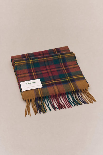 Barbour 4090 Sciarpa in tartan cognac