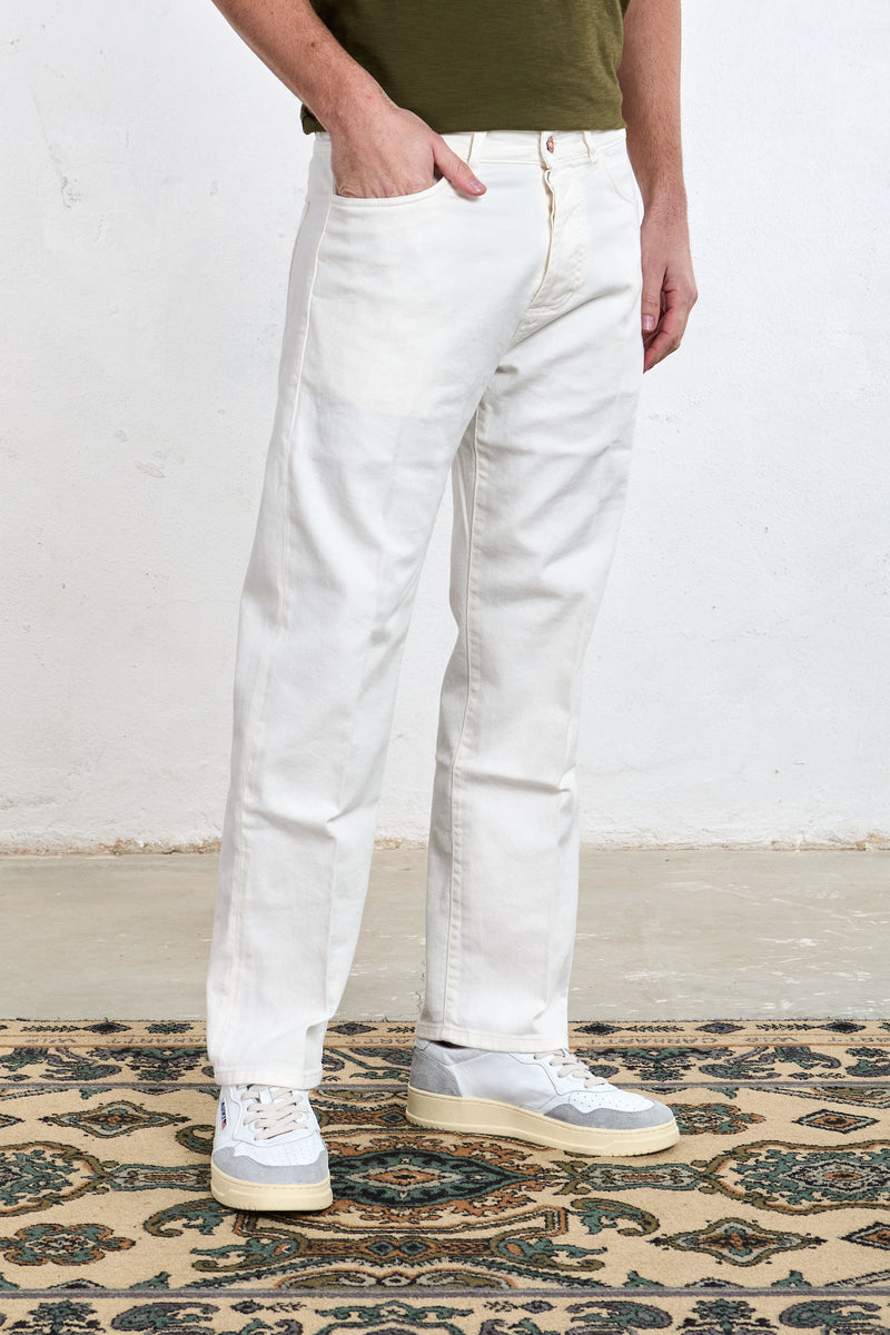 officina 36 jeans bering misto cotone colore bianco 8202