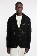 Atomo 4020 Blazer in maglia traforato nero