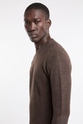 Reworked 4685 Brown ribbed crew neck sweater
