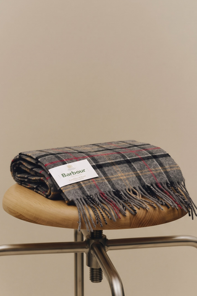 Barbour 4093 Sciarpa in tartan grigia