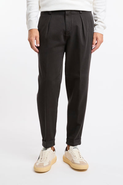 OutFit 4455 Dark brown heavy cotton trousers