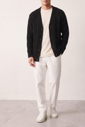 OutFit 4429 Black Cable Knit Cardigan