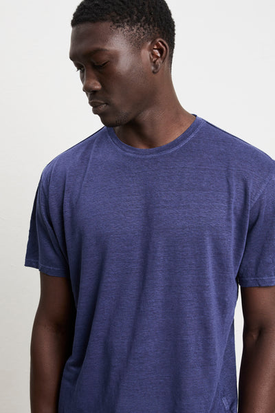 Keeling 3235 Blue Linen T-Shirt