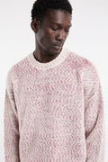 Arovescio 4037 Maglione mouliné rosa reversibile