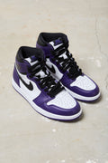 Nike Sneakers Jordan 1 High Court Purple Pelle Colore Viola/Bianco