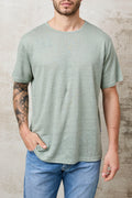 Selected 1049 T-Shirt lino salvia
