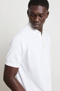 Reworked 3448 Camicia manica corta in maglina bianca