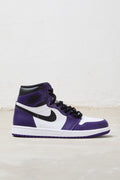 Nike Sneakers Jordan 1 High Court Purple Leather Color Purple/White