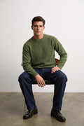 Philippe Laurientè 4643 Maglione girocollo verde mélange