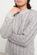 Daniele Fiesoli 2764 Maglione grigio trecce