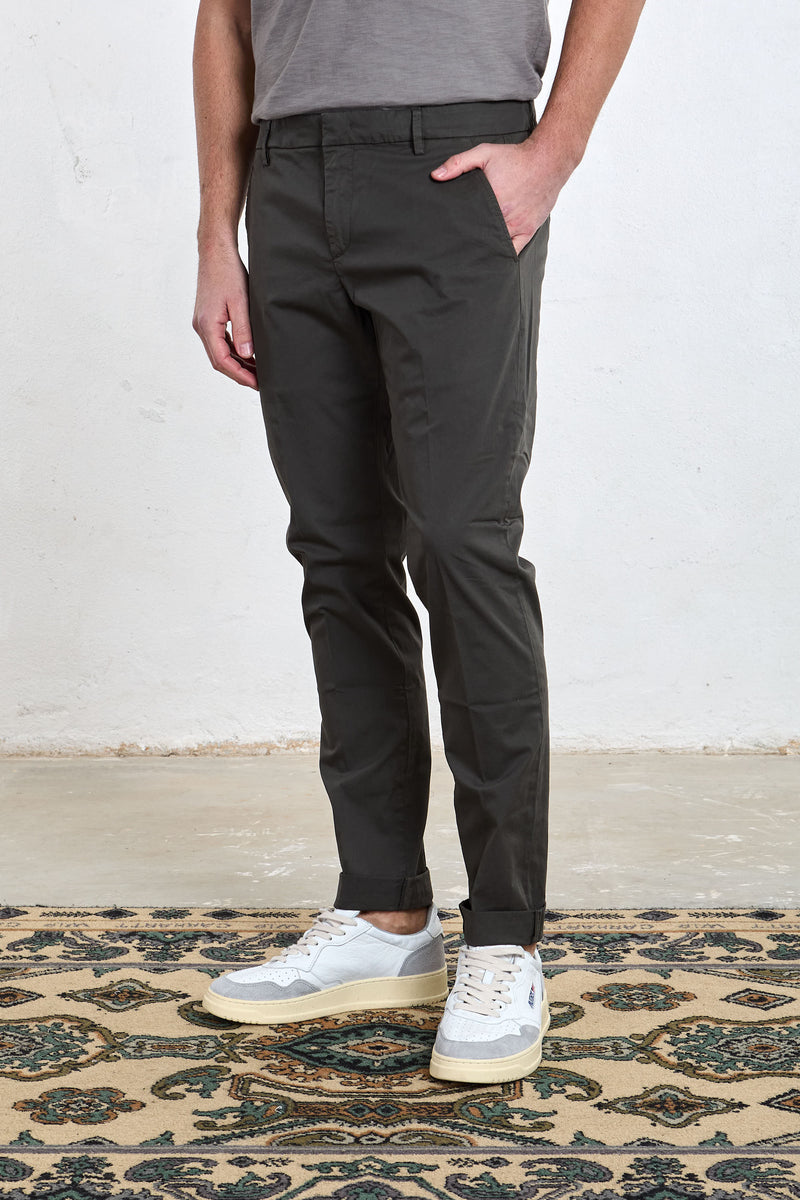 dondup pantalone gaubert misto cotone colore grigio 8152