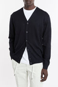 Hamaki-Ho 4307 Cardigan in maglia rasata blu
