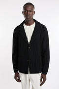 OutFit 4426  Blazer in maglia a coste traforate nero