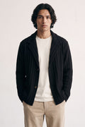 OutFit 4426  Blazer in maglia a coste traforate nero