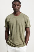 Keeling 3236 T-shirt in lino verde