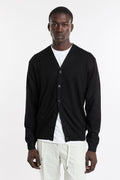 Hamaki-Ho 4308 Cardigan in maglia rasata nero