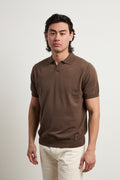 Reworked 3442 Jersey short-sleeve polo shirt mud