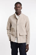 Reworked 4657 Giacca in panno grigio chiaro
