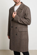 OutFit 2304 Cappotto doppiopetto spinato marrone