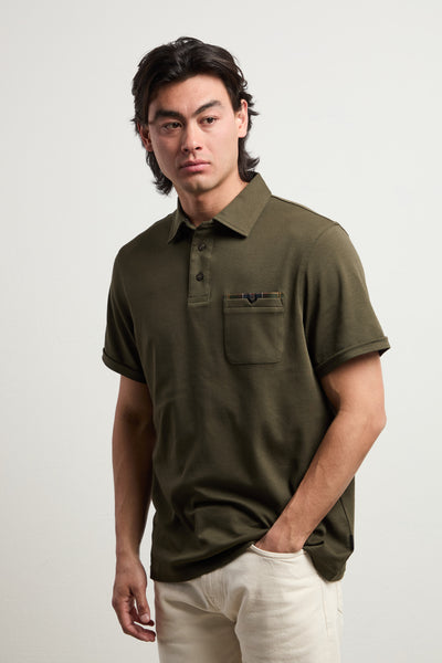 Barbour 3087 Polo manica corta verde