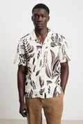 Reworked 3427 Camicia manica corta stampata e ricamata