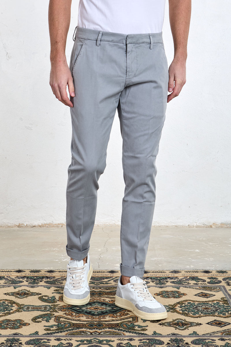 dondup pantalone gaubert misto cotone colore grigio 8147