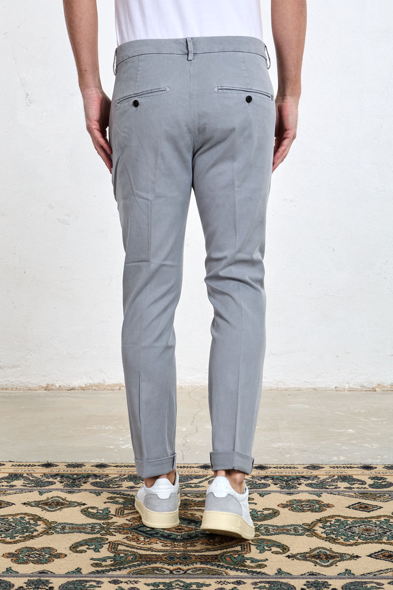 dondup pantalone gaubert misto cotone colore grigio 8147