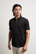 Reworked 3468 Polo manica corta nera